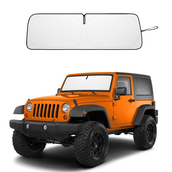 Windshield Sun Shade for 2007-2018 Jeep Wrangler JK 2/4 Door