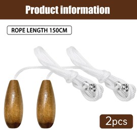 UEKPDM 2PCS Vintage Bathroom Light Pull Cord Handle with 150CM Nylon Pull String,Light Pull Handle,Pull Cord Light Switch for Bathroom Classic Toilet Light Fan Switch(Nut Brown)