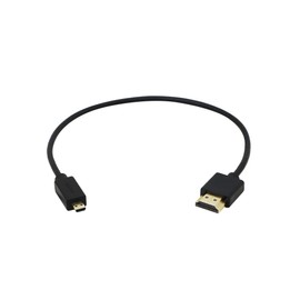 CERRXIAN High-Speed 4K, Ultra HD, HDMI 2.0 Cable - 0.3m / 1 Feet (Latest Standard) Supports Ethernet, 3D, Audio Return(HDMI Male to Micro HDMI Male)