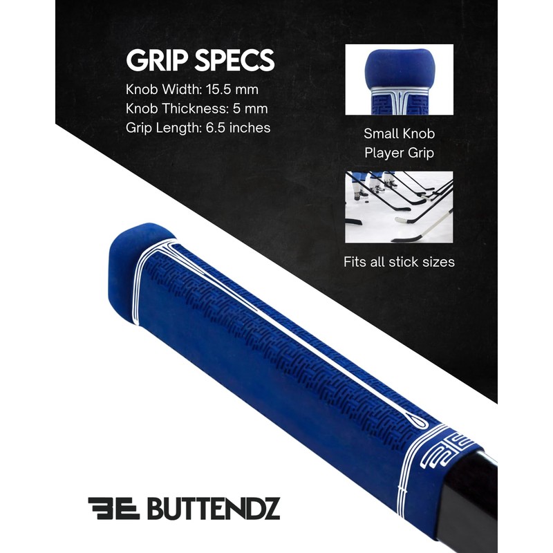Buttendz Fusion Z Hockey Stick Replacement Grip - Reusable Design,
