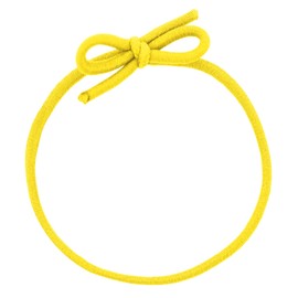 Mandala Crafts 16 Inches Pre-Tied Stretch Loops with Pre Tied Bows from Elastic Ribbon - 100 Yellow Elastic Bows Boxes Bows Tags Gift Elastic Wrapping Cord String