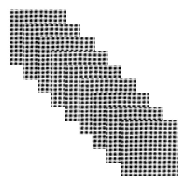 Needlepoint Blank Canvas Twist Interlock Orange-Line 10/12/13/14/18-Mesh Size 13 X