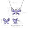 Aurora Tears Purple Butterfly Jewellery Sets Women 925 Sterling Silver