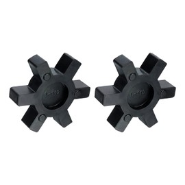 sourcing map 2pcs L110 Jaw Coupling Insert, Flexible Solid Type NBR Rubber Jaw Coupling Center Inserts for L Jaw Coupling L-Jaw Coupler Set, Black