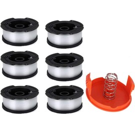 Strimmer Spool & Line Compatible with Black and Decker Trimmer Line,30ft 1.65 mm Autofeed Strimmers Replacement Spools for Reflex Strimmer AF-100 GLC3630L20-GB STC1820PC-GB BESTA530-GB (6PCS)