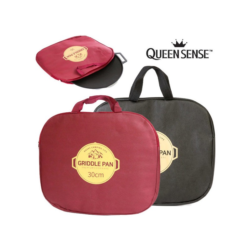 Queen Sense Titanium Coated Induction Camping Griddle Pan + Storage