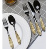 TWEE Black Gold Silverware Set for 4 Unique 18/10 Stainless