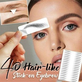 Yesallwas Black Eyebrows Tattoo 4D Hair-Like Fake Eyebrows Waterproof and Long-Lasting,Realistic Imitation Eyebrow Transfer Sticker (STM-06)