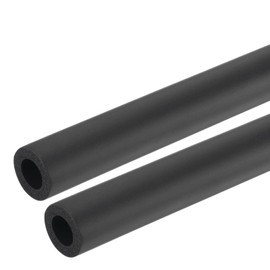 sourcing map 2pcs 0.3 Meter/1ft Pipe Insulation Tube 1/2"(13mm) ID 0.91"(23mm) OD Foam Tubing for Handle Grip Support, Black