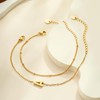 Fezodo Gold Initial Bracelets for Women - Dainty 18K Gold