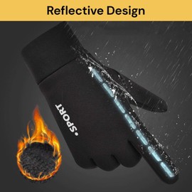 Spendeal Winter Gloves Women Men Ski Snow Gloves Liner Thermal Warm Touch Screen, Suit for Running, Cycling, Biking, Hiking, Driving, Walking, Typing, Freezer Work, Sports, Soccer, Gaming (Black)