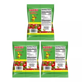 Haribo Gummi Candy, Happy Cherries, 5 Ounce CHOOSE COUNT! - 3 Count