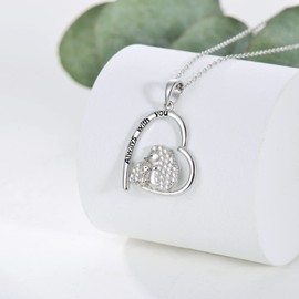 HARMONY BOLA Hedgehog Necklace Mothers Day Mummy Daughter Gift Animal Heart Pendant Jewellery for Women Mom Grandma