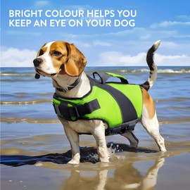 Dog Life Jacket, Green, S