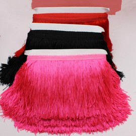 Yalulu - 10 metri lunghezza 15 cm larghezza, nappe, seta, frange, tagliato, costume, ornamento tessile, pizzo, accessori, da cucito