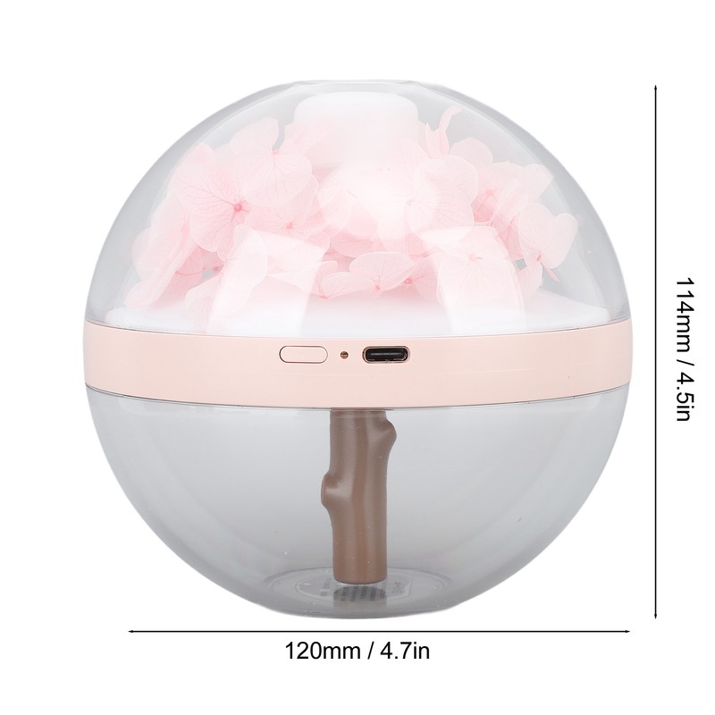 Essential Oil Diffuser Mini LED 270ml Pink Eternal Flower Aroma