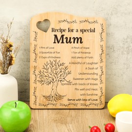PRSTENLY Gifts for Mum, Birthday Gifts for Mum from Daughter Son, Best Mum Present Chopping Board Gifts for Women, Mothers Day Gifts for Mum Cooking Gifts for Women Retirement Thank You Gifts