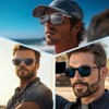 DEHOTRE 2 Pack Bifocal Reading Sunglasses Men Wrap Around Sports