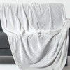HOMESCAPES Grey Velvet Throw 130 x 160 cm Soft ‘Mora’