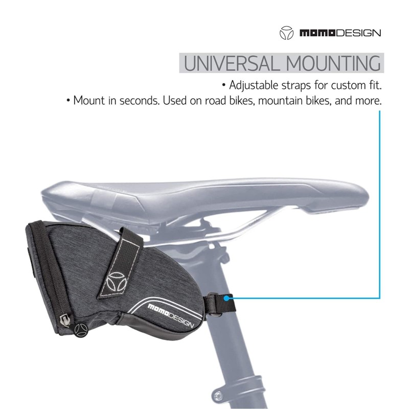 MOMODESIGN Bolsa de sillín para bicicleta SB01, universal para bicicleta