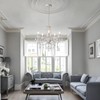 Crystal White Chandelier, Ceramic White Hanging Pendant Light,Crystals Pendant and
