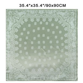 GERINLY Paisley Wild Rag Scarf, Equestrians Neck Scarf, Driving Head Bandana, Country Music Accessory(U-PaleTurquoise)