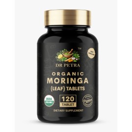 Comprimidos de Moringa (Hoja) Orgánica Dr PETRA | 120 Suplemento | Apoyo Energético e Inmunológico