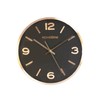 Hometime Copper Black Aluminium Wall Clock