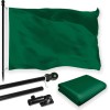 UD_G128 Combo Pack: 6 Feet Tangle Free Spinning Flagpole (Black)