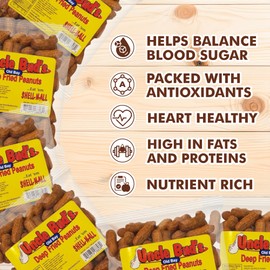 Uncle Bud's Deep Fried Peanuts In Shell (6-Pack) | Old Bay Seasoning Peanuts, Peanuts Individual Packs, Spicy Peanuts, Nuts Individual Packs, Hot Peanuts, Salted Peanuts in the Shell, Flavored Nuts