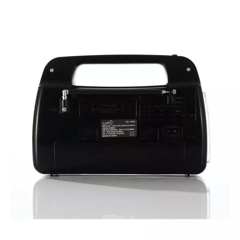 Supersonic 9 Band AM/FM/SW1-7 Portable Radio W Built-In Torch Light