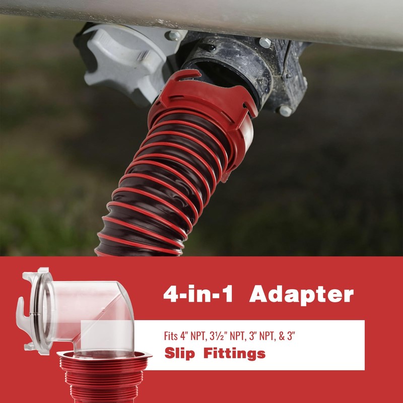 5FT RV Sewer Hose Kit: Heavy Duty Camper Waste Hose
