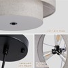 HILUXIA 18" Modern Double Drum Fabric Pendant Light, Large Hanging