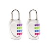 4-Digit Password Lock, 2 Pack Combination Locker Padlock with Colorful