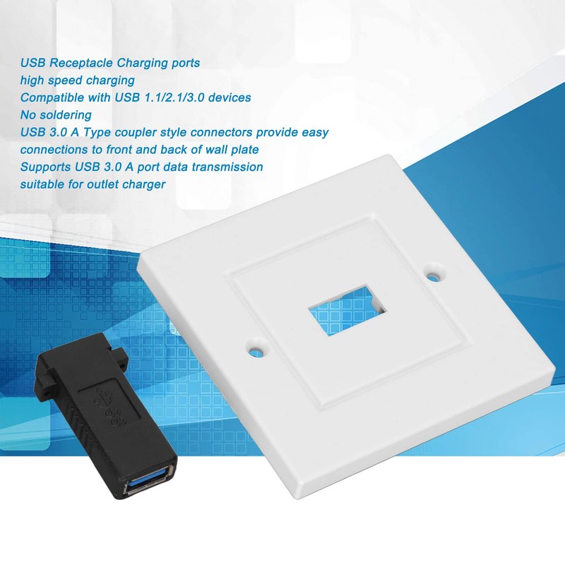 1 USB 3.0 A Wall Plate, USB Wall Charger Outlet