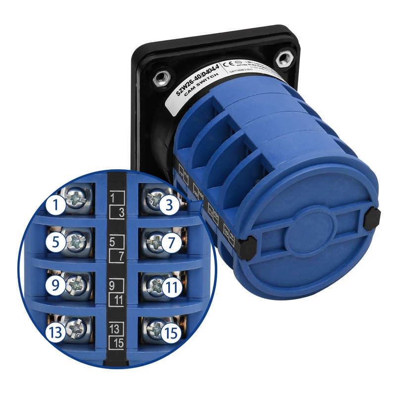 Baomain 40A Rotary Cam Changeover Switch AC 660V 3 Positions