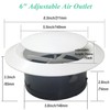 6 Inch Adjustable Air Vents, ABS Soffit Vent Round Soffit