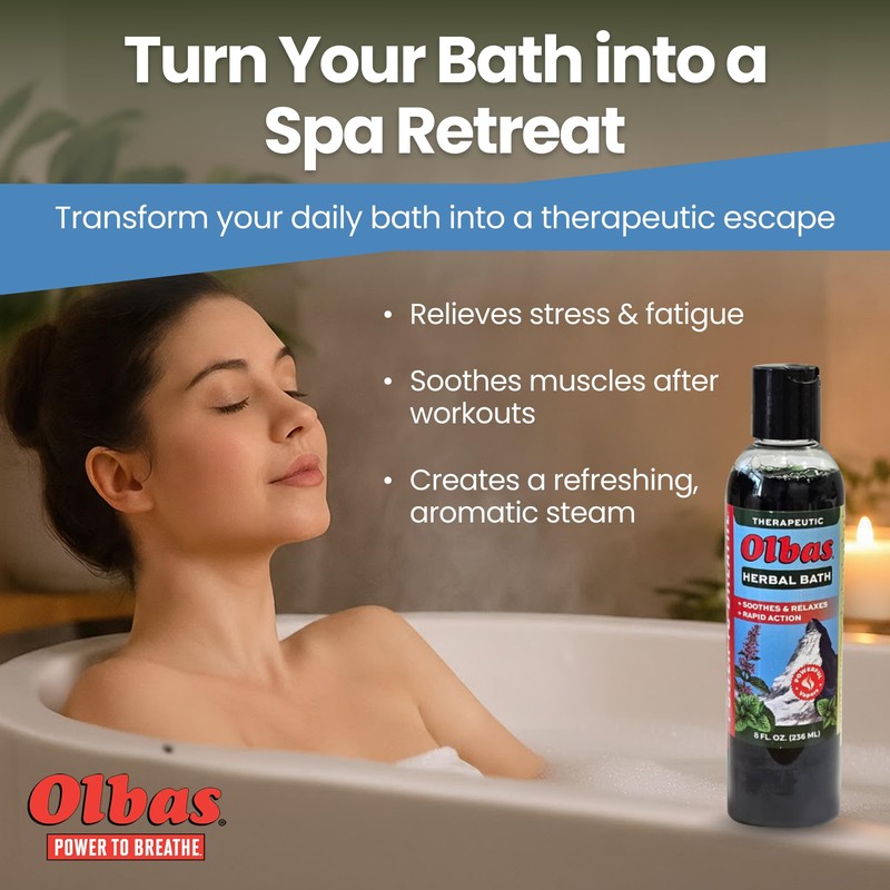 Olbas Herbal Bath Sore Muscle Bath Soak & Natural Muscle