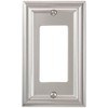 Amerelle Continental Single Rocker Cast Metal Wallplate in Satin Nickel