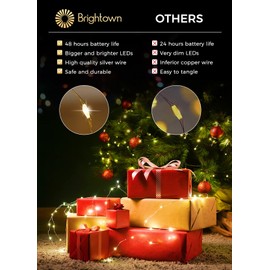Brightown 12 Pack Led Fairy Lights Battery Operated String Lights Waterproof Silver Wire 7 Feet 20 Led Firefly Starry Moon Lights for DIY Wedding Party Bedroom