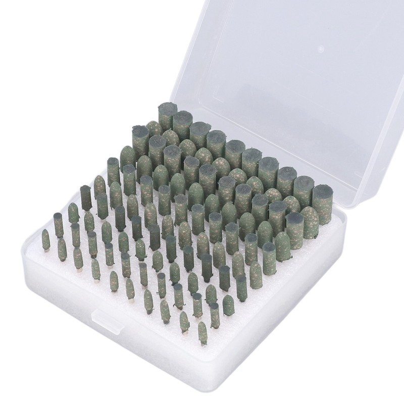 100Pcs Rubber Grinding Head Polishing Bit Various Sizes Accessory Set