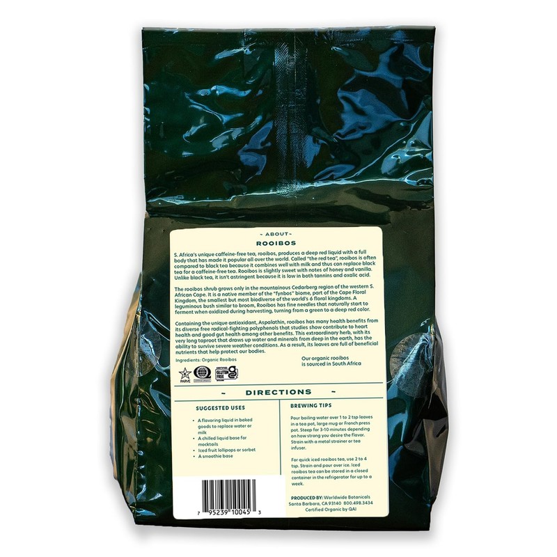 Worldwide Botanicals Organic Red Rooibos Tea – 1lb - 100%