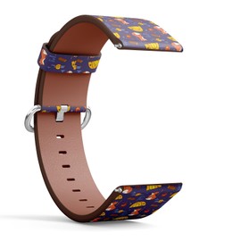 THAZEE Compatible with Ticwatch Pro 3 Ultra GPS/Pro 3 GPS/Pro 4G LTE / E2 / S2, 22mm Replacement Leather Watch Band (Camping) Smartwatch Strap Bracelet