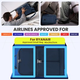 OTAHGK Cabin Bags 40x20x25 for Ryanair Underseat Carry-Ons Travel Backpack, Hand Luggage Backpack Cabin Size 20L, Laptop Backpack Small Travel Bag-Blue