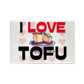 CafePress I Love Tofu Rectangle Magnet (10 Pack) Rectangle Magnet, 2"x3" Refrigerator Magnet (10 pack)