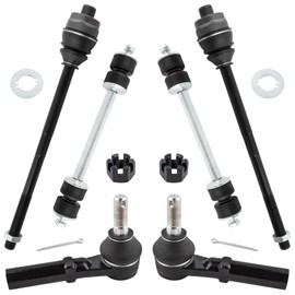 YMAUGP 6pcs Tie Rod Ends and Sway Bar Link Kit, ES3609 ES3488 K80631 Outer Inner Tie Rods Front Stabilizer Bar End Links for Chevy Avalanche 2500/ Silverado 2500/ Silverado 3500, for GMC Sierra 2500