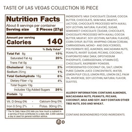 Ethel M Chocolates Taste Of Las Vegas Premium Collection 16-piece, Medley of Chewy Caramels, Nut Clusters, Satin Cr?mes, Almond Butter Crisps, Milk & Dark Variety