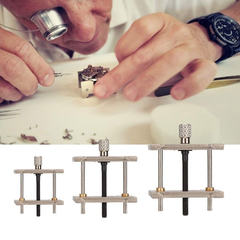 Qiterr 3 Pieces/Set Clock Movement Holder, Metal Clock Movement Fixed