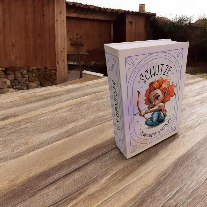 Mein Sternzeichen Booksafe L - Schütze Astrologie-Geschenk, Buchversteck für Schützen,