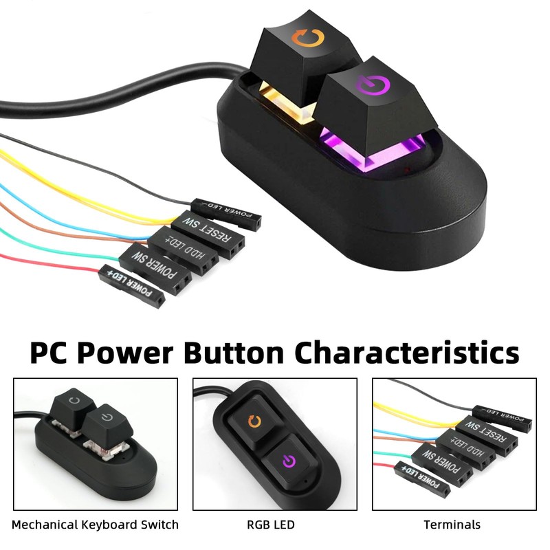 Power Switch for Desktop Computers Binghe PC Power Button PC